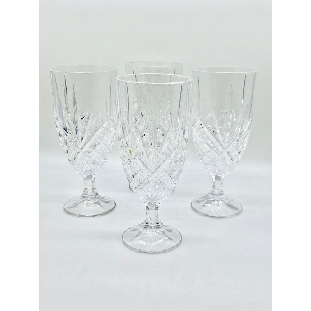 Set of 4 Godinger Dublin Crystal Ice Tea Glasses Drinkware